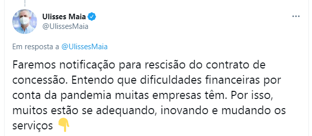 Prefeitura irá notificar TCCC para rescisão de contrato de concessão