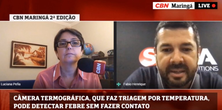 Câmera termográfica mede a temperatura de 30 pessoas ao mesmo tempo